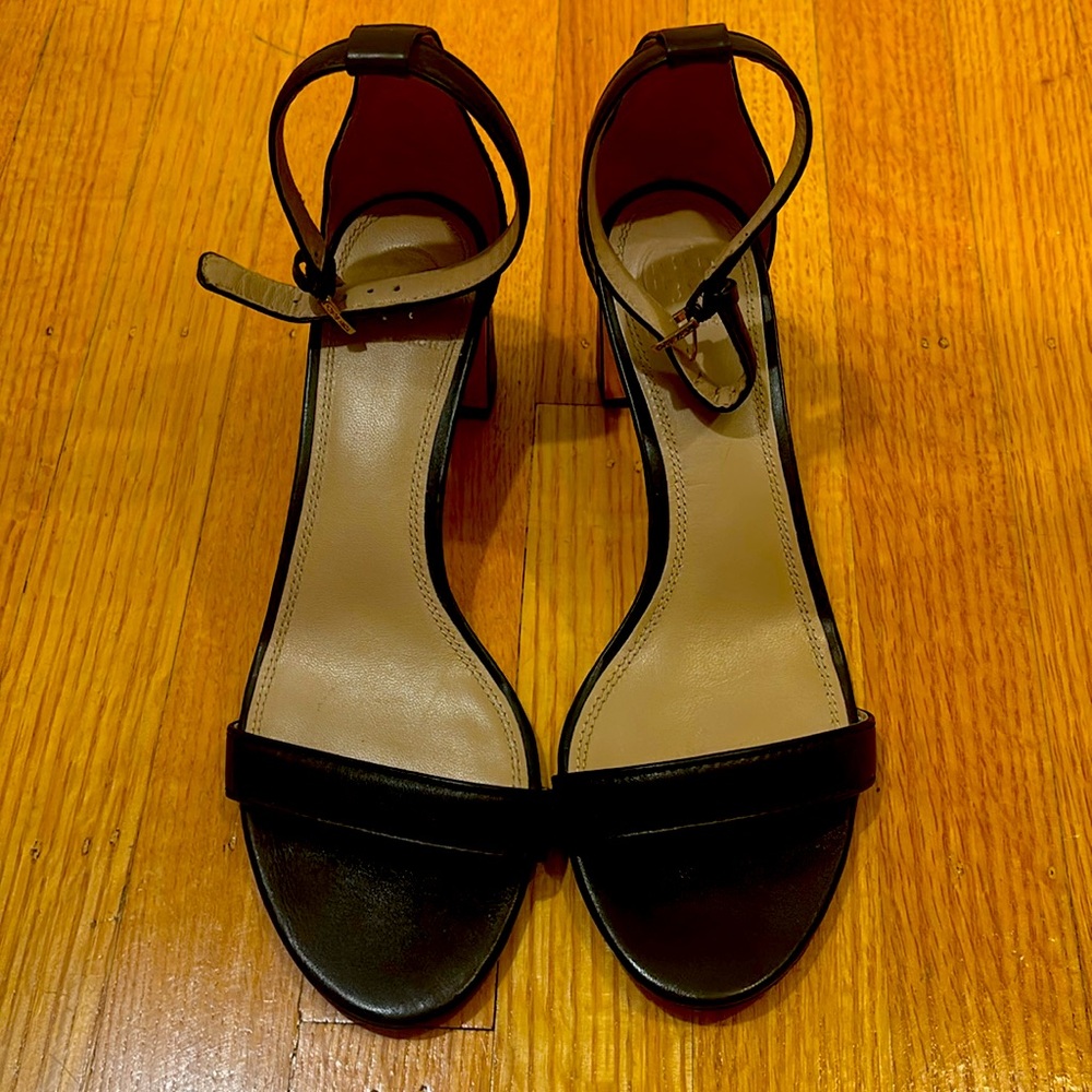 Never worn (floor model) Tory Burch Black Ankle Strap Heels size 8